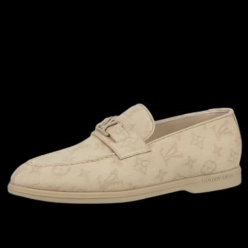 LOUIS VUITTON Estate Loafers Shoes 'Beige Monogram'
