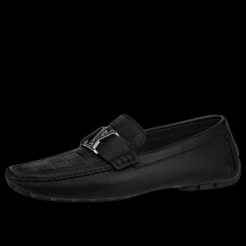 LOUIS VUITTON Monte Carlo Moccasin Shoes 'Black Plaid Top'
