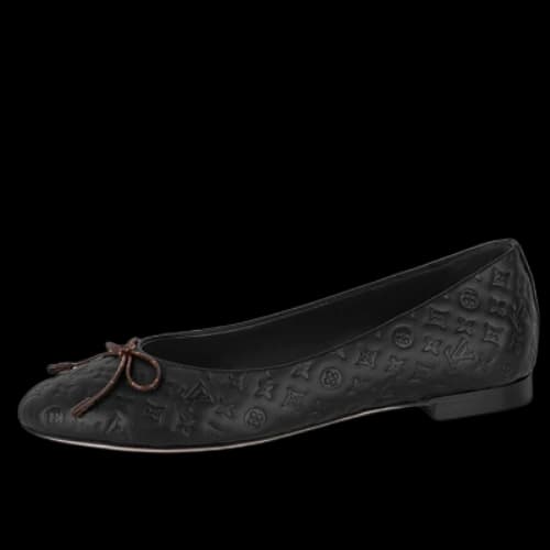 LOUIS VUITTON LV Nina Flat Ballerina Shoes 'Black Monogram' (Women's)