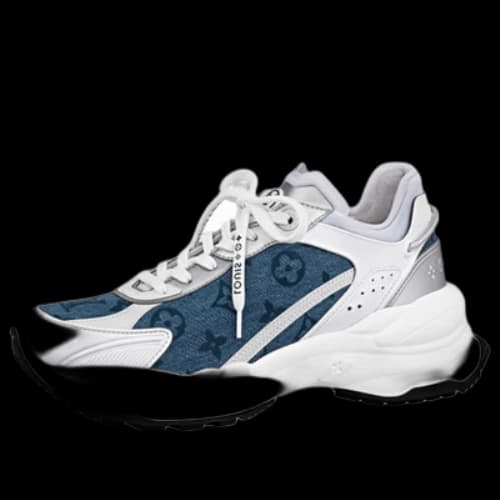 LOUIS VUITTON Run 55 Sneakers 'Denim Monogram Silver' (Women's)