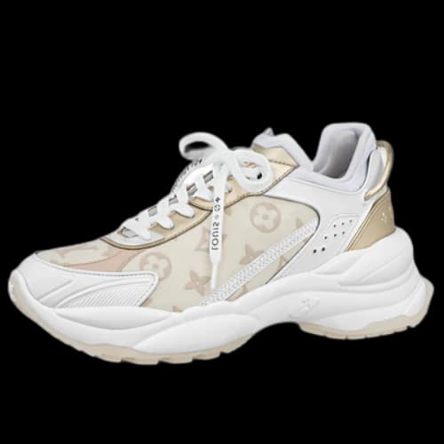 LOUIS VUITTON Run 55 Sneakers 'Beige Monogram White' (Women's)