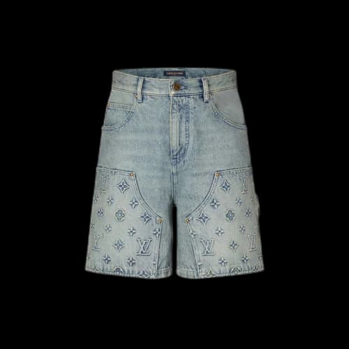 Louis Vuitton Denim Carpenter Shorts Blue