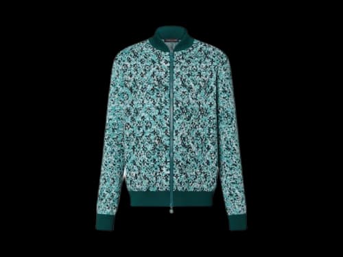 Louis Vuitton Monogram Pointilism Cotton Knit Blouson Green