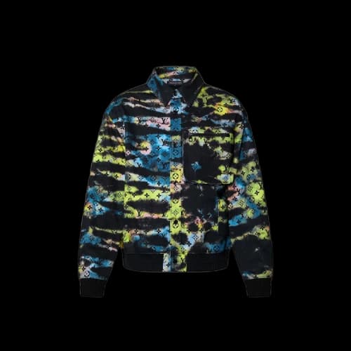 Louis Vuitton Upcycled Denim Blouson with Monogram Tie-Dye Motif