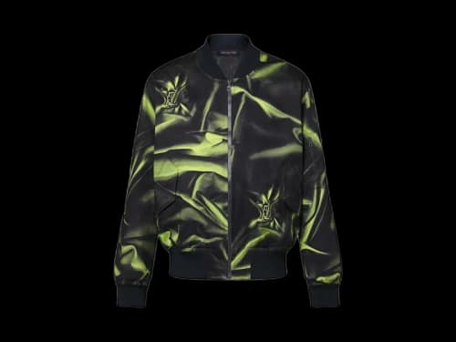 Louis Vuitton Graphic Cotton Bomber Jacket Black