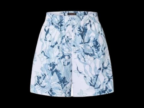 Louis Vuitton Aquagarden Monogram Swim Shorts Blue