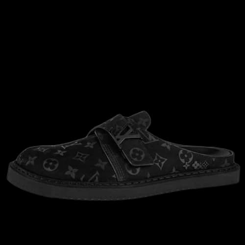 LOUIS VUITTON Easy Mules 'Black Monogram'