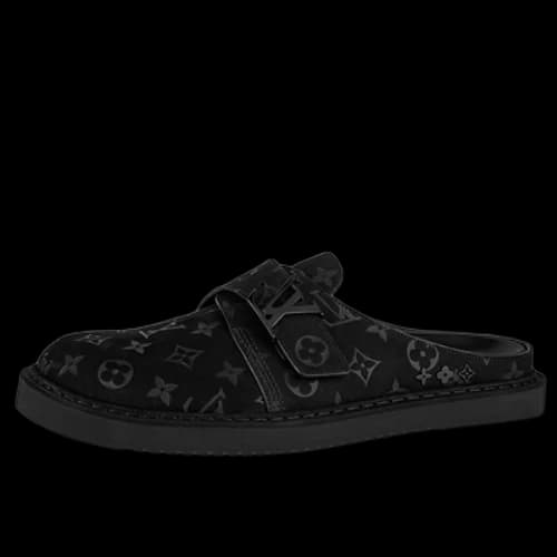 LOUIS VUITTON Easy Mules 'Black Monogram'