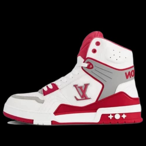LOUIS VUITTON LV Ankle Trainers 'White Red Grey'