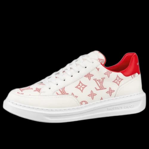 LOUIS VUITTON Beverly Hills Sneakers 'White Red Monogram'