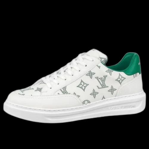 LOUIS VUITTON Beverly Hills Sneakers 'White Green Monogram'