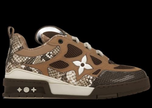 Louis Vuitton Skate Sneaker Brown Snakeskin