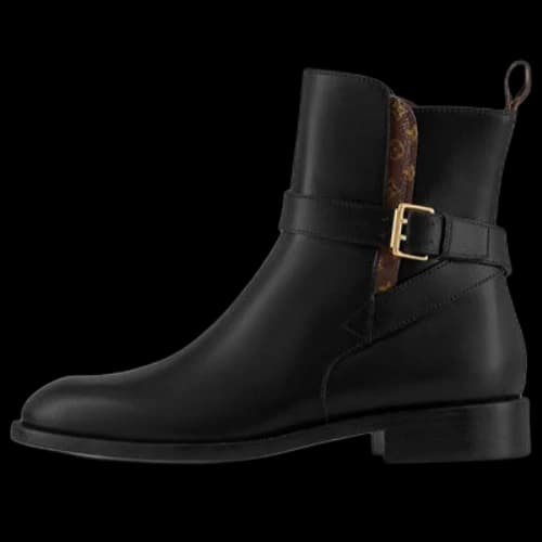 LOUIS VUITTON Westside Ankle Boots 'Black with Brown Monogram' (Women's)