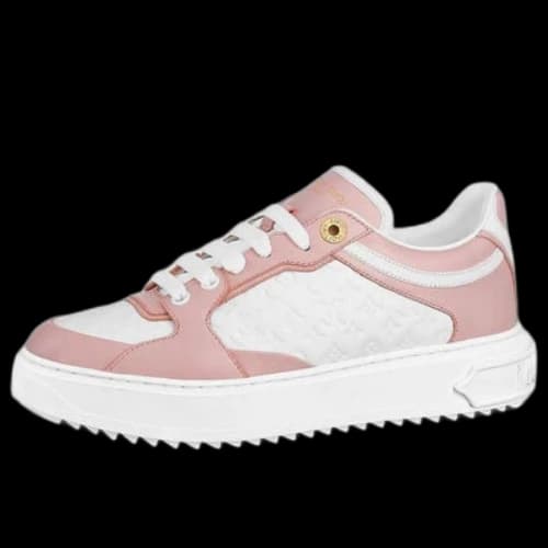 LOUIS VUITTON Time Out Sneakers 'White Mini Monogram Pink' (Women's)