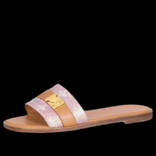 LOUIS VUITTON Lock It Slides 'Pink Monogram with Brown' (Women's)