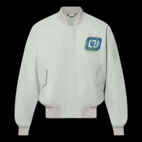 LOUIS VUITTON Embroidered Lightweight Bomber Jacket 'Light Green'
