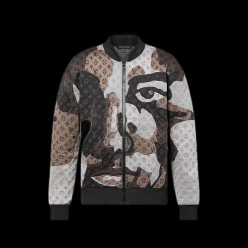 Louis Vuitton Monogram Cotton Jersey Bomber Dark Grey