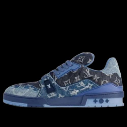 LOUIS VUITTON LV Trainers 'Blue Black Denim Monogram'