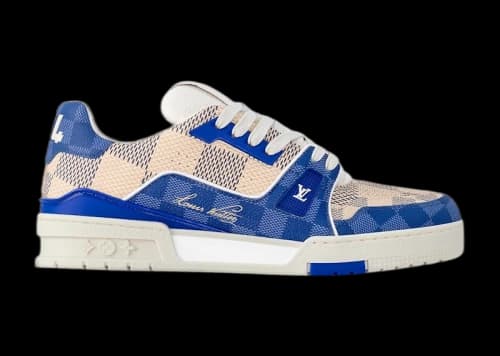Louis Vuitton LV Trainer Blue Beige Damier