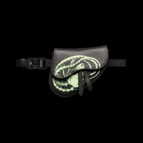 Dior x Cactus Jack Phosphorescent Motif Mini Saddle Bag 'Black'