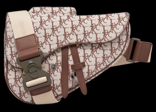 Dior x CACTUS JACK Oblique Jacquard Saddle Bag Coffee Brown