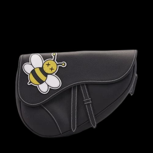 Dior x Kaws Saddle Bag Black