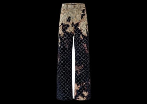 Louis Vuitton Monogram Bleached Denim Pants Multi