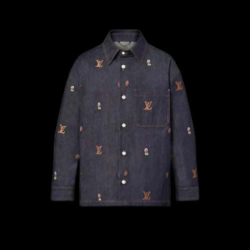 Louis Vuitton Embroidered Denim Overshirt Henry Taylor Indigo