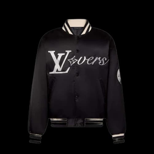 Louis Vuitton Embroidered Nylon Baseball Blouson Black