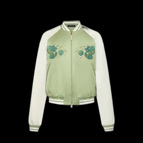 Louis Vuitton Embroidered Souvenir Jacket Pale Green