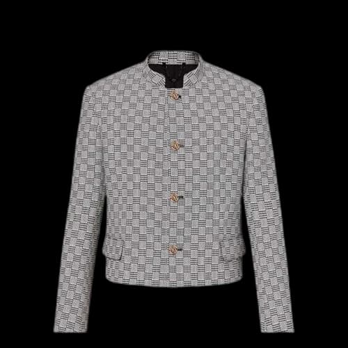 Louis Vuitton Damier Hounds Tooth Officer Jacket Black/White