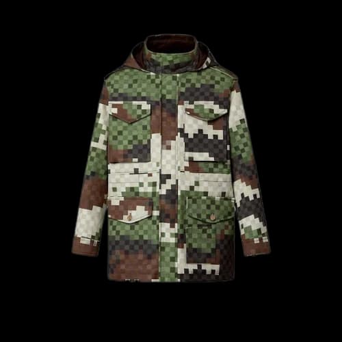 Louis Vuitton Cotton Damier Damoflage Parka Green Damoflage Damier