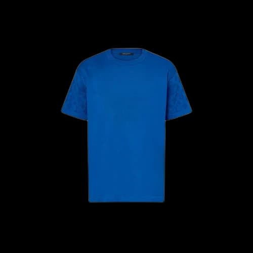 Louis Vuitton Short-Sleeved Signature Crewneck Classic Blue
