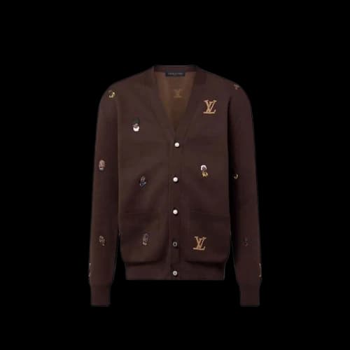 Louis Vuitton Embroidered Cotton Cardigan Henry Taylor Ebony