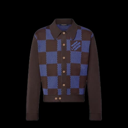 Louis Vuitton Damier Jacquard Workwear Cardigan Classic Blue