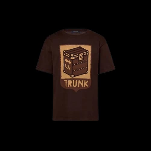 Louis Vuitton Short-Sleeved Cotton Intarsia Crewneck Sienna