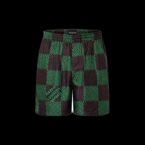 Louis Vuitton Damier Silk Shorts Jolly Green