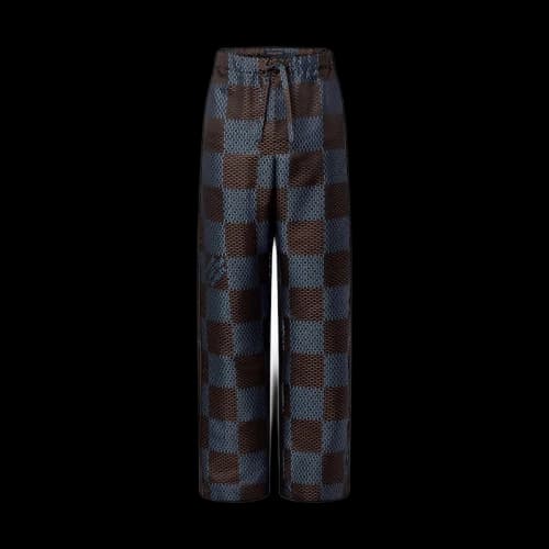 Louis Vuitton Damier Silk Pyjama Pants Classic Blue
