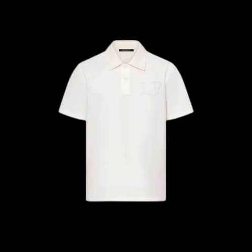 Louis Vuitton Poplin Polo with Embroidered LV Patch Milky White