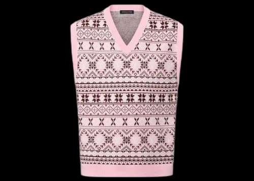 Louis Vuitton by Tyler, the Creator Fair Isle Jacquared Merino Wool Vest Pastel