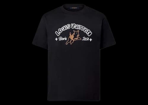 Louis Vuitton by Tyler, the Creator Embroidered Cotton T-shirt Black