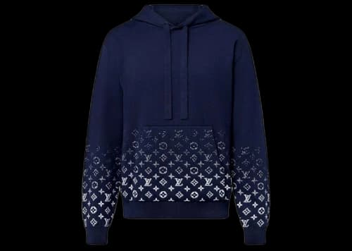 Louis Vuitton Gradient Cotton Hoodie Navy Blue