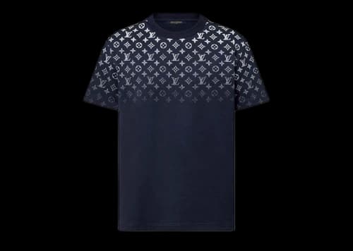 Louis Vuitton Gradient Cotton T-shirt Navy Blue