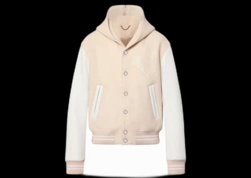 Louis Vuitton Calfskin Sailor Varsity Jacket Milky White