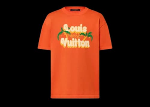 Louis Vuitton Short-Sleeved Cotton Crewneck Orange