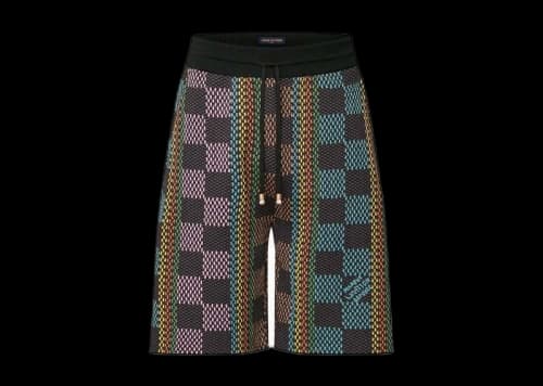 Louis Vuitton Damier Cotton Knit Shorts Multicolor