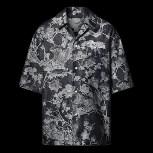 LOUIS VUITTON Short Sleeve Denim Shirt 'Dark Blue'
