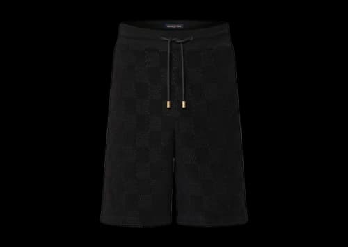 Louis Vuitton Damier French Terry Cotton Shorts Meteorite