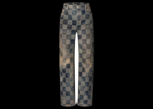 Louis Vuitton Damier Washed Denim Skate Pants Indigo