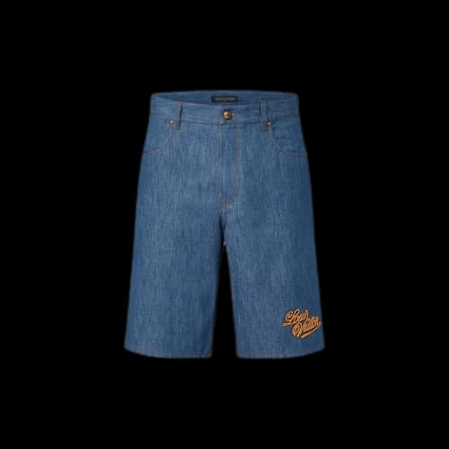 Louis Vuitton Cotton Chambray Shorts Indigo